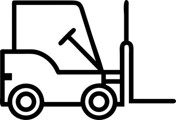 forklift truck silhouette