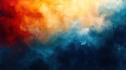 Obraz premium Vibrant Color - Blending Abstract Background with Red, Yellow, and Blue Hues 