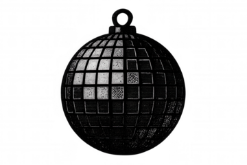 Glowing disco ball rotating, reflecting vibrant light rays across transparent background, generating dynamic party ambiance for celebratory design elements
