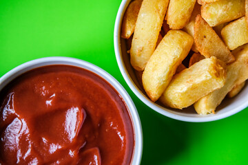  Chunky Chips With Tomato Ketchup Sauce