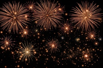 Naklejka premium Celebration of the New Year with Fireworks Display