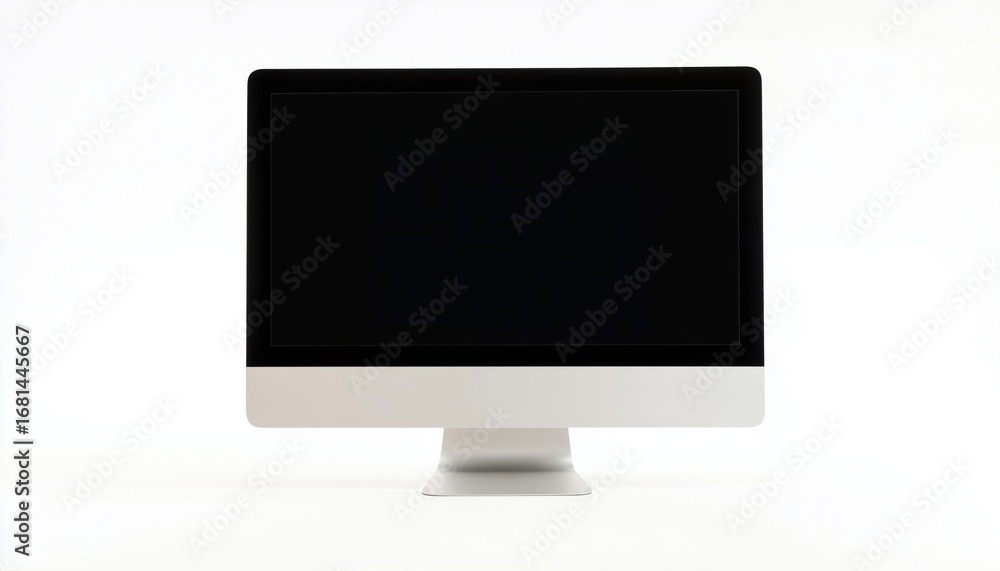 Poster white computer display showcasing vibrant colors, crisp images, and clear text. perfect for work or 