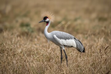 Fototapeta premium Grus Vipio: The White-Crested Crane Species