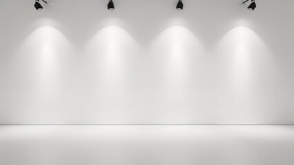 White backdrop featuring directed lighting