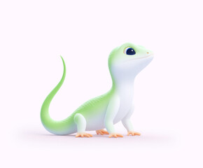 A cartoon lizard