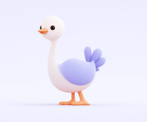 Obraz premium A cartoon ostrich