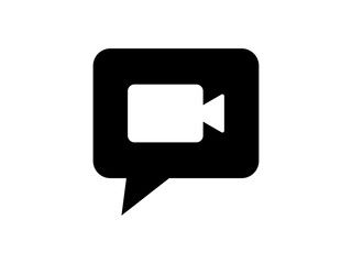 Naklejka premium video chat icon