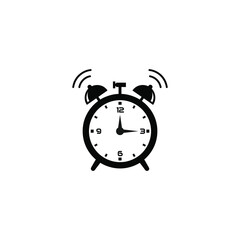 Alarm Clock Icon With Bells Ringing To Wake Someone Up