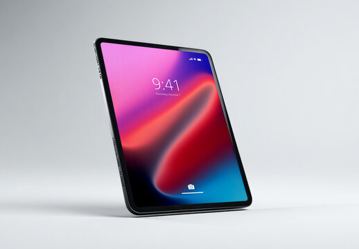 Tablet Screen Mockup with Minimal Background