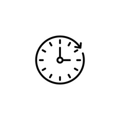 Clock Icon Showing The Passage Of Time