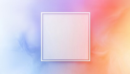 Square Format Quote Template With Quotation Mark Frame And Gradient Border For Social Media. Customizable Blank Quote Templates Available. Ideal For Social Media Sharing.