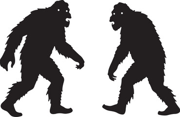 Fototapeta premium Legendary creature forest silhouette art