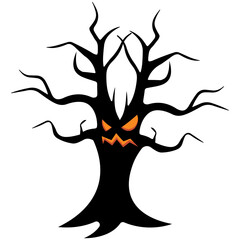 Halloween Monster Tree Decorations For Design Elements Templates and Others
