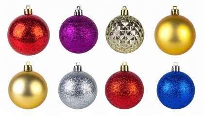 Collection of Chrismas ball . isolated on a white background. 