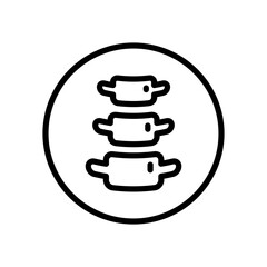 Spine bones and structure outline vector icon. Medicine and anatomy. Anatomical structure of man. Symbol, element, sign, logo, emblem. Line design.