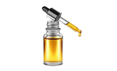 elegant white and gold cosmetic bottles isolated on a white background,