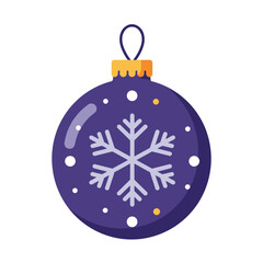 Obraz premium Purple Christmas ornament with snowflake design 