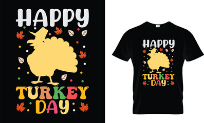 Thanksgiving t-shirt design vector (turkey)