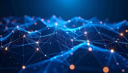 Abstract low-poly geometric 3D shapes, glowing neural connections, modern futuristic AI theme, dark minimal gradient backdrop"