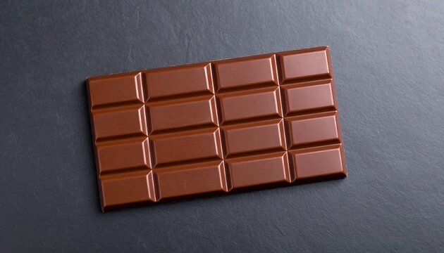 A delicious milk chocolate bar with segmented pieces on a dark background.