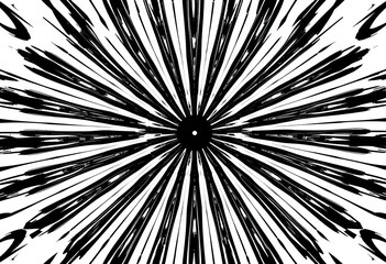 Abstract black vector sunburst pattern; seamless repeat on white background, elegant, illustration