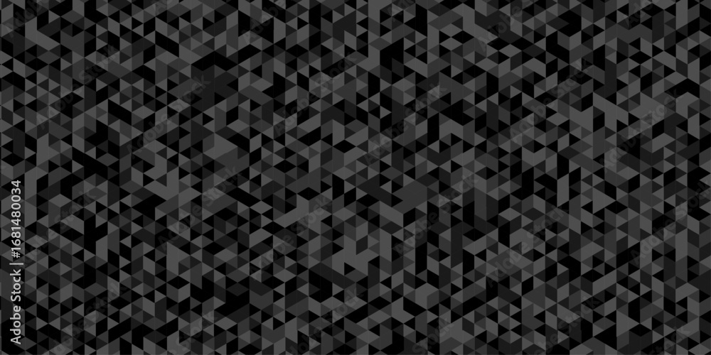 Poster geometric black and gray cube square low polygon texture wallpaper. abstract surface creative diamon