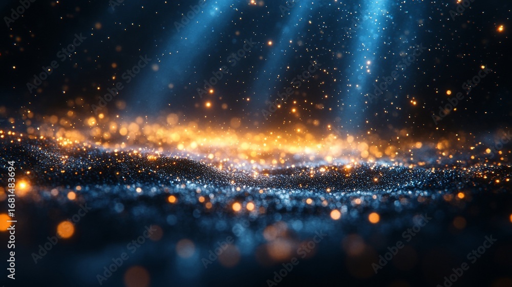 Canvas Prints abstract glitter background with glowing particles