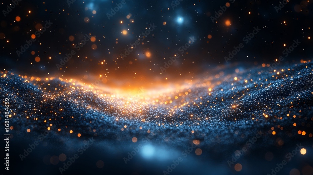 Canvas Prints abstract glowing particles background