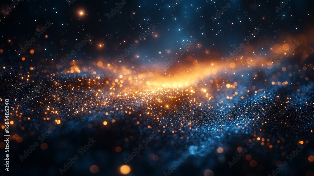 Canvas Prints abstract glitter background with glowing particles