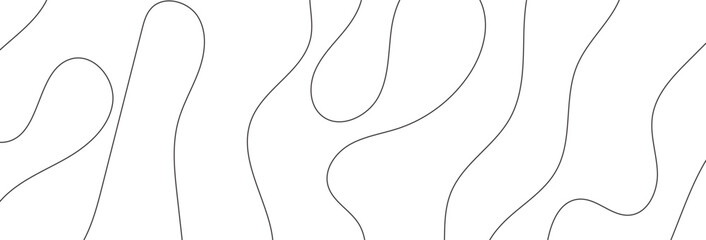 Abstract vector art presents flowing black lines creating dynamic, organic shapes against a bright white background, perfect for modern design and minimalistic aesthetics.