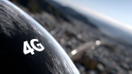 Abstract view of 4G technology representing speed, connectivity, and modern communication.