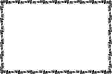 Unique Black Frame, Photo Frame, Unique Border Frame with White Background, Unique Frame