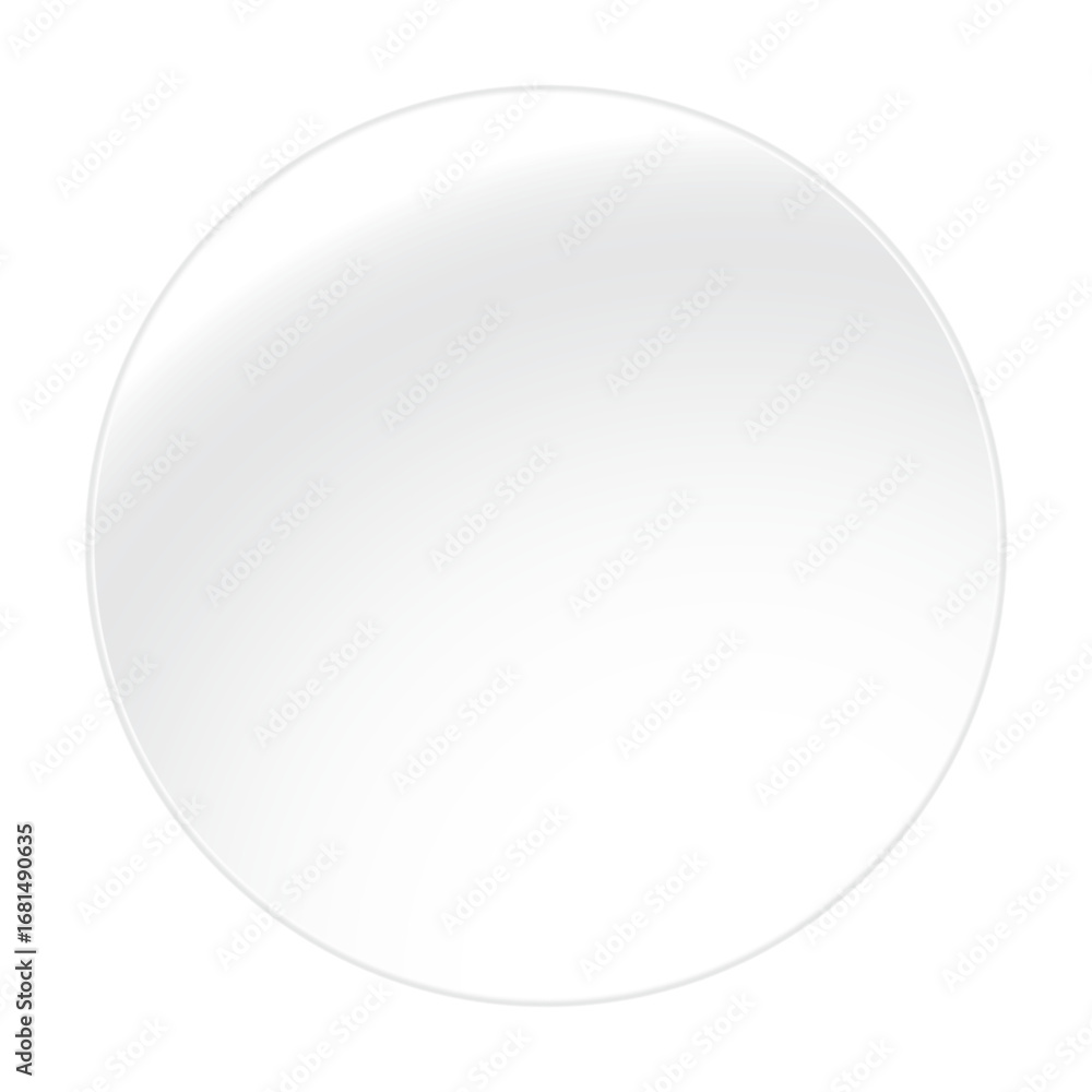 Poster transparent png glowing shining rounded circular glass lens with reflection on isolated background r