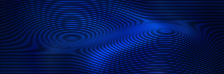 Abstract luxury glowing lines curved overlapping on dark blue background. Template premium award design. suit for bussines contens,web,poster,eps10