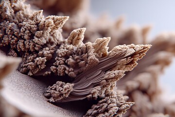 A hyper-detailed close-up of sand grains being carried away by wind erosion, capturing nature's subtle transformations.