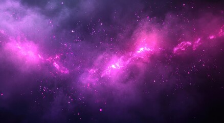 A dark background with purple and pink lights, creating an atmosphere of mystery and mysticism.