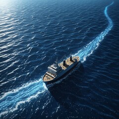 Fototapeta premium Sailing through the sea of data
