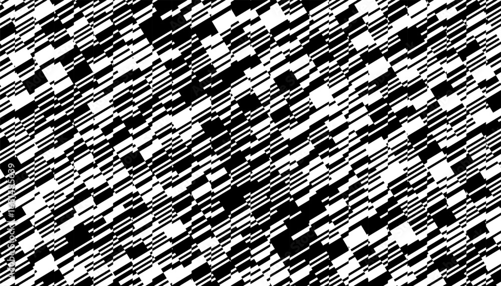 Poster Black and white abstract and grunge pattern with diagonal lines effect for modern background and design element. Vector Format Illustration 