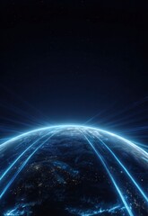Obraz premium Nebula's Embrace A Global Network of Tomorrow