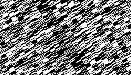 Black and white abstract and grunge pattern with diagonal lines effect for modern background and design element. Vector Format Illustration 