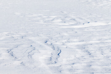Frozen Baltic Sea landscape. An expansive view of natural snow formations