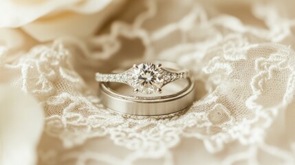 Obraz premium Delicate wedding rings
