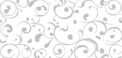 Elegant gray swirl pattern on white background; perfect for wedding stationery, birthdays, or monogram designs,  wedding,  repeatable