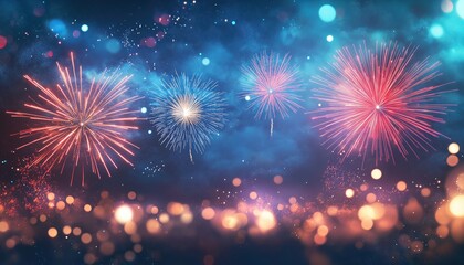 Spectacular Fireworks Display Creates A Stunning Blur Effect Resembling The Night Sky'S Beautiful Galaxy. Mesmerizing And Magical Visual Experience.