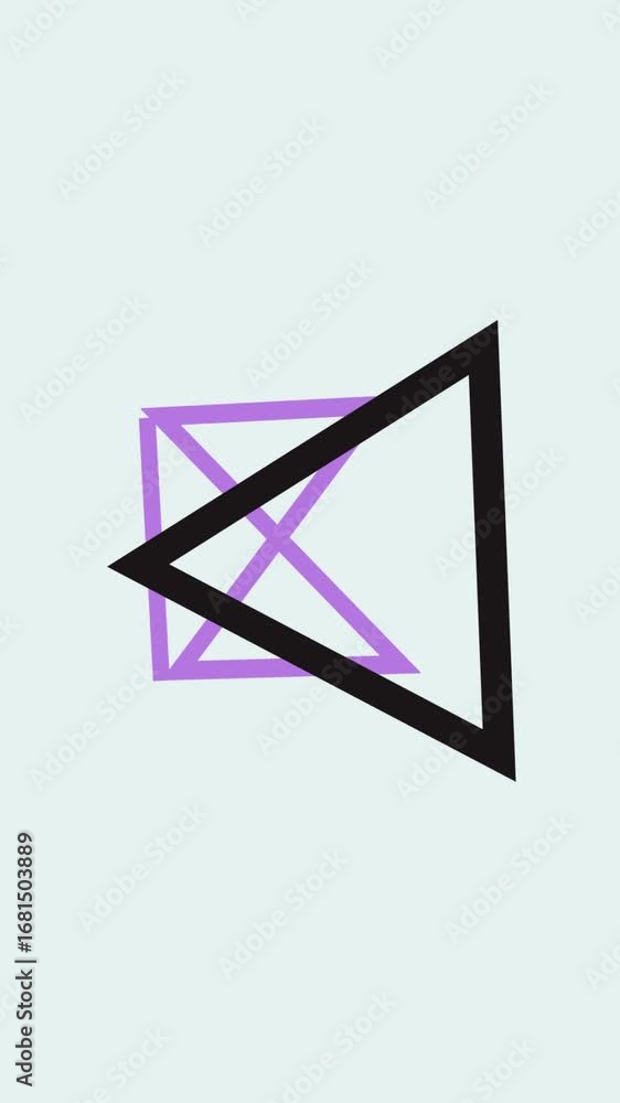 Aufkleber chart bubble and triangle shape animation presented in vertical video format. geometric shape black 