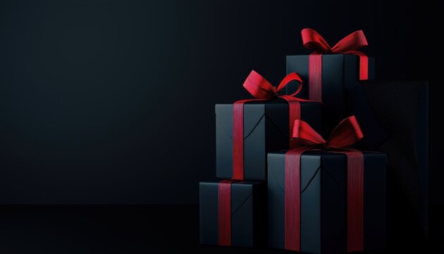 Hand-Drawn Black Friday Sale Advertising On Dark Business Poster With A Minimum Of 20% Discounts And Exclusive Deals.