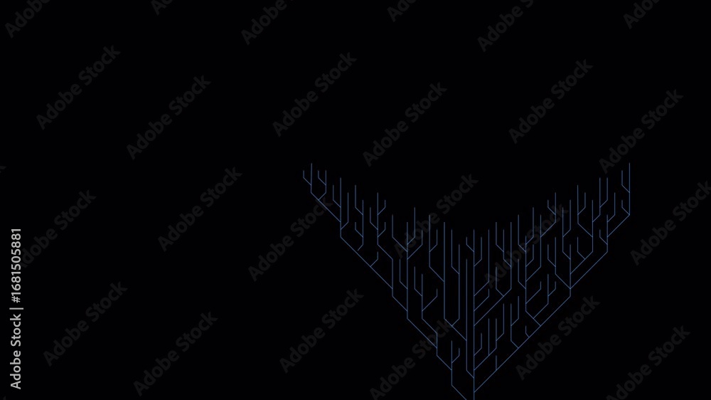 Poster abstract circuitry: dynamic lines in motion