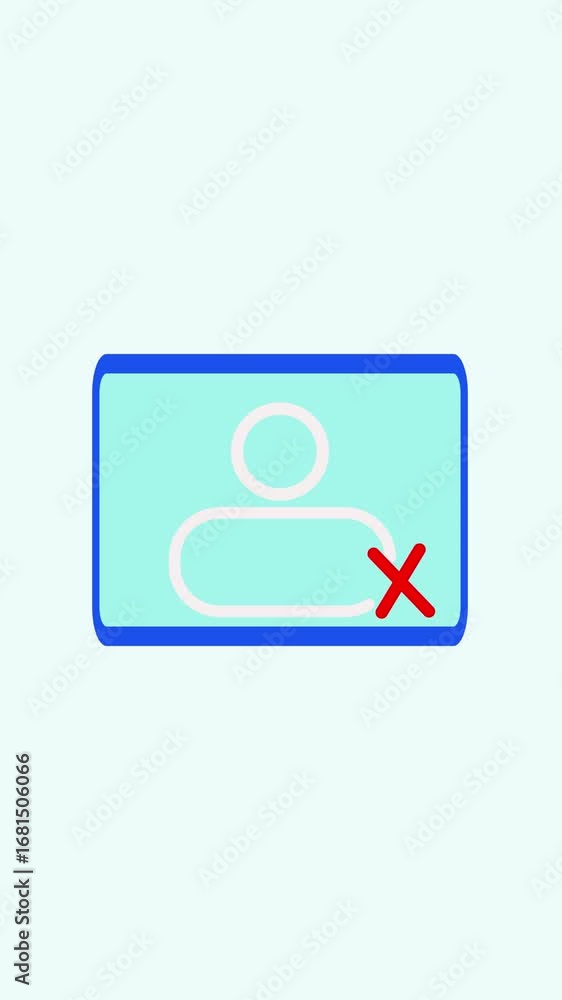 Poster vertical video displaying user icon with animated pointer indicating interaction on screen. an anima