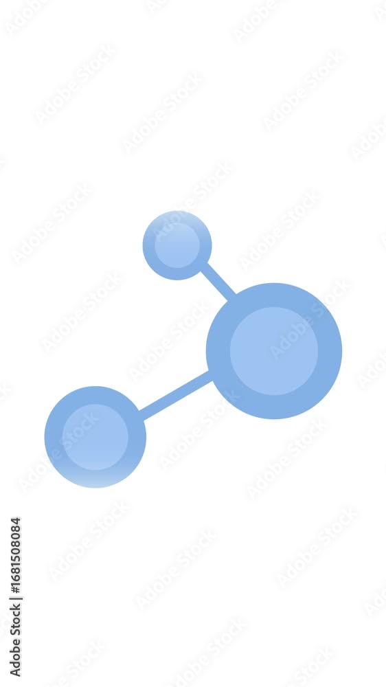 Poster science and technology abstract blue network design motion graphics vertical video. modern minimalis