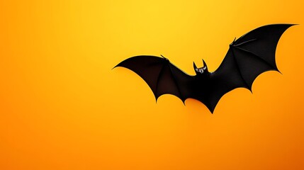 Naklejka premium Halloween bat background spooky october celebration orange theme